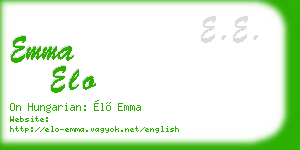 emma elo business card