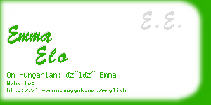 emma elo business card